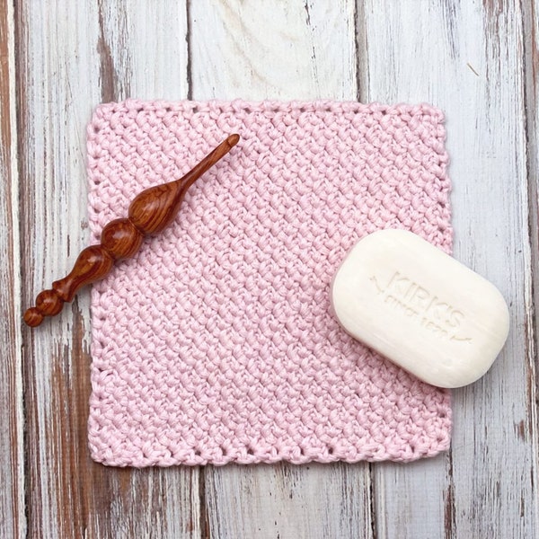 C2C Moss Stitch Washcloth Crochet Pattern, Corner to Corner, Crochet Pattern PDF, Cotton Washcloth, Reusable Cloth, Makeup Washcloth