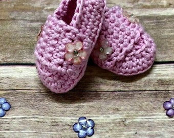 Patrón de crochet para mocasines de dos botones, zapatos de dos botones, zapatos de crochet para bebé, mocasines para niña, zapatos para niño, mocasines para bebé