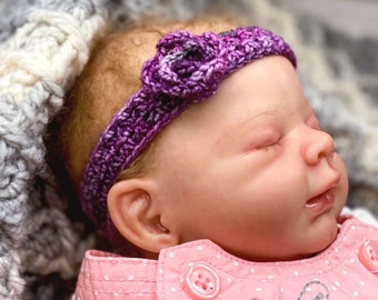 30 Minute Baby Headband Crochet Pattern, Baby Shower Gift, Baby Flower Headband, Preemie Headband, Newborn Headband, New Baby Present