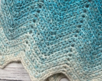 VIDEO TUTORIAL, Coperta per neonati Chevron Ombré, Modello per coperta all'uncinetto Ombré per neonati, Modello all'uncinetto PDF, Coperta all'uncinetto Ombré
