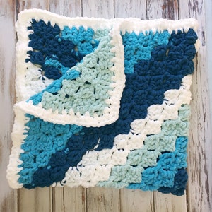 Easy C2C Striped Baby Blanket, Crochet Baby Blanket Pattern, C2C Crochet Baby Blanket, Easy Crochet Baby Blanket, PDF Crochet Pattern