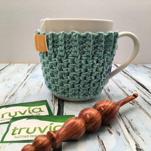 VIDEO TUTORIAL Quick and Easy Mug Cozy Crochet Pattern, Coffee Mug Cozy, Mug Warmer Cozy, Stash Buster Pattern, Crochet Cup Cozy
