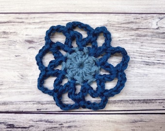 Easy Crochet Flower Pattern, Floral Pattern, Flower Applique, Crochet Applique, Crochet Flower, Flower Motif, Floral Motif, Handmade Flowers