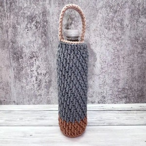 Textured Water Bottle Holder Crochet Pattern, Water Bottle Carrier, Crochet Pattern PDF, Water Bottle Sleeve, Crochet Water Bag