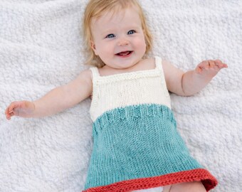 Sweet Baby Sundress, Knit Baby Sundress, Baby Girl Clothing, Baby Dress Pattern, Baby Girl Dress, Knit Baby Girl Gift, Baby Girl Clothes