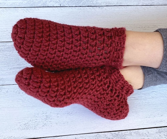 Bulky Crochet Slipper Socks, Easy Crochet Pattern, Chunky Crochet