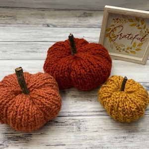 Basketweave Knit Pumpkin Pattern, Fall Decor, Halloween Home Decor, Thanksgiving Pumpkin, Easy Knitted Pumpkin Pattern Instant Download