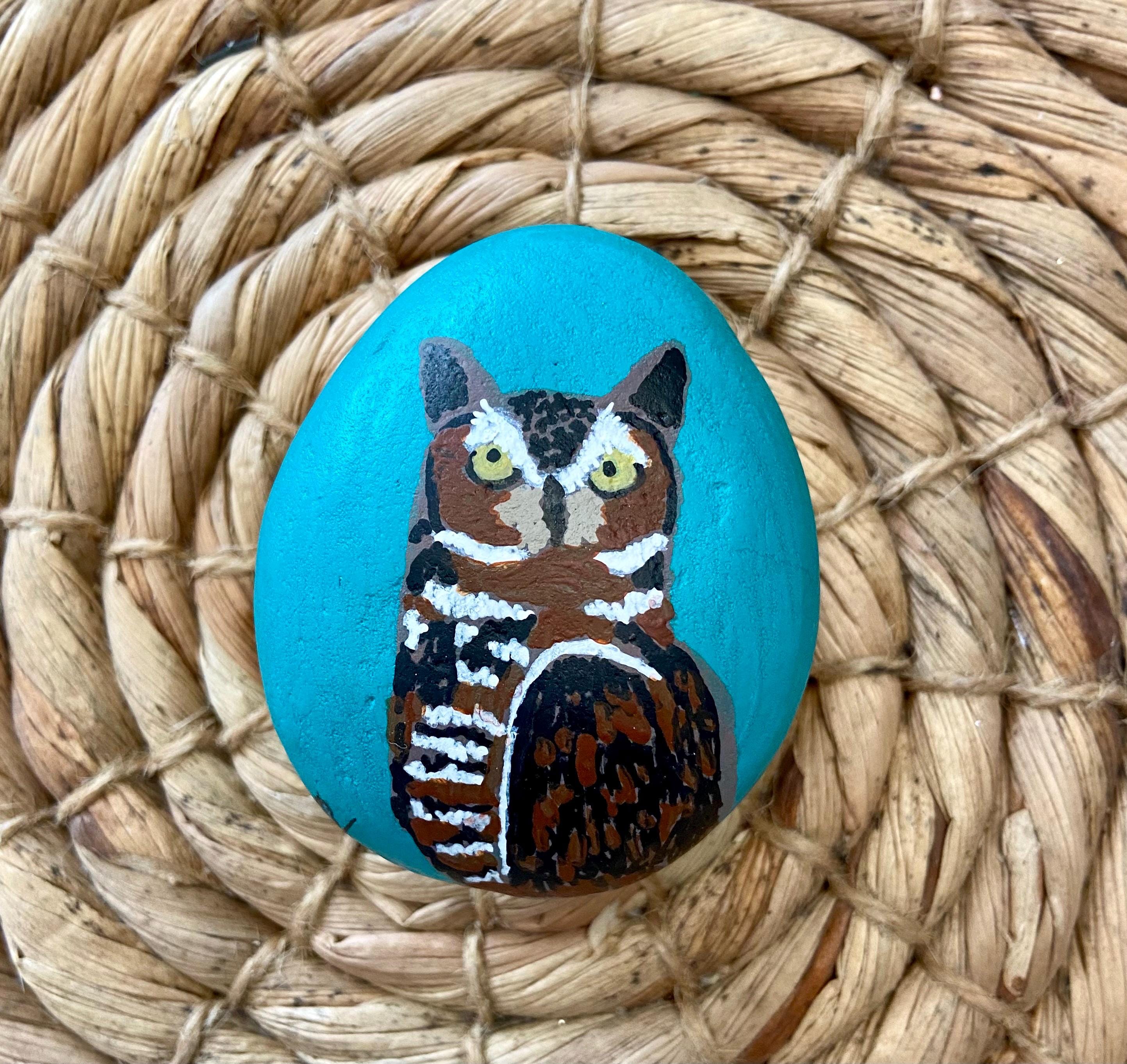 Owl Painted Rock