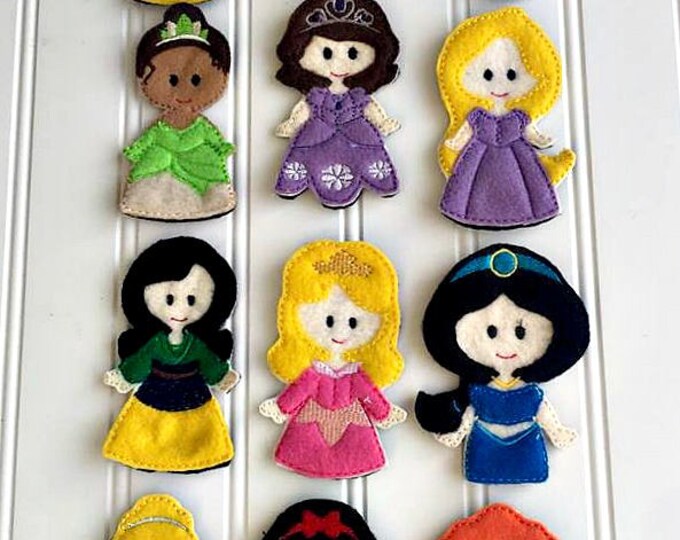 Princess Finger Puppet Set - Etsy