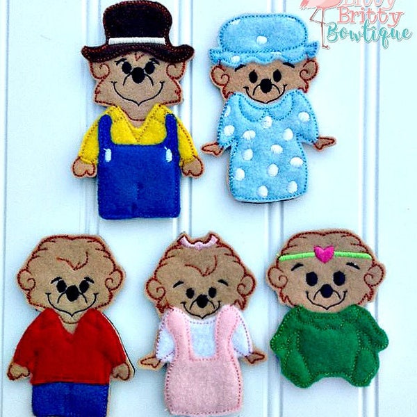 Berenstain Bears inspired finger puppets