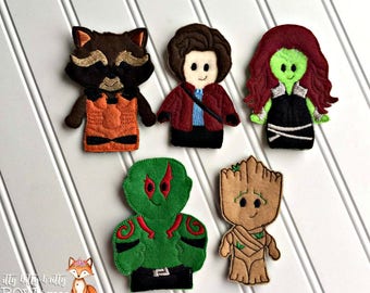 Guardians  of the Galaxy inspired Finger Puppets