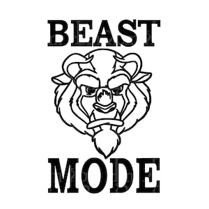 DESCARGA INSTANTÁNEA - Beast Mode - Archivo PNG digital para Diseño, Cricut, Silueta