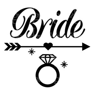 INSTANT DOWNLOAD - Bride & Bride Tribe - (2) Digital PNG file for Design, Cricut, Silhouette