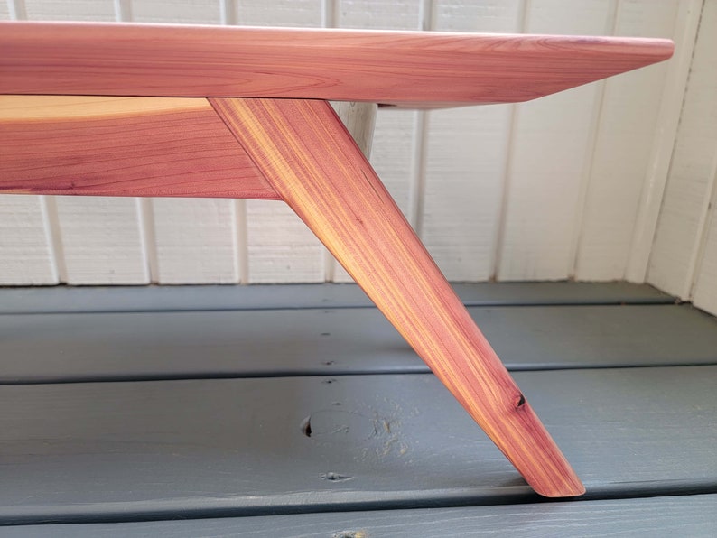 Cedar Mid Century Modern Raised Dog Bowl Stand Elevated Pet Bowl Stand