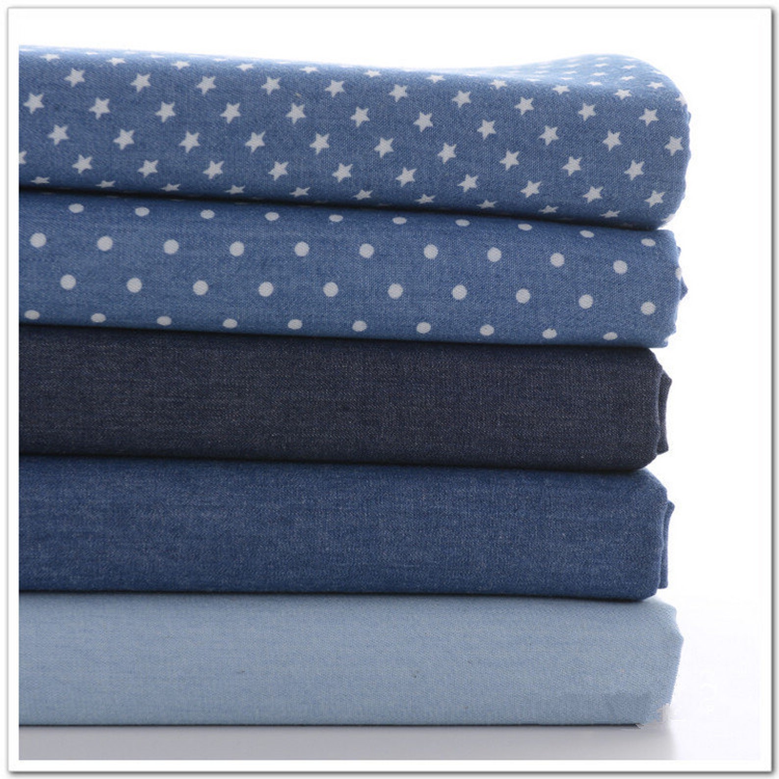 Summer Light Weight Denim Fabric/ Washed denim fabric Cotton Etsy