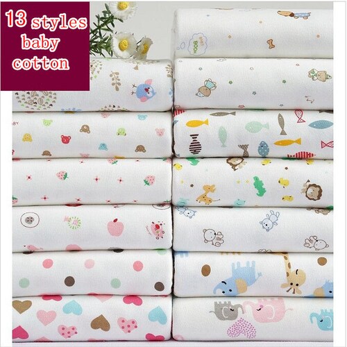 13 Styles Baby Cotton Fabric /best Quality of Cotton Knitted Etsy