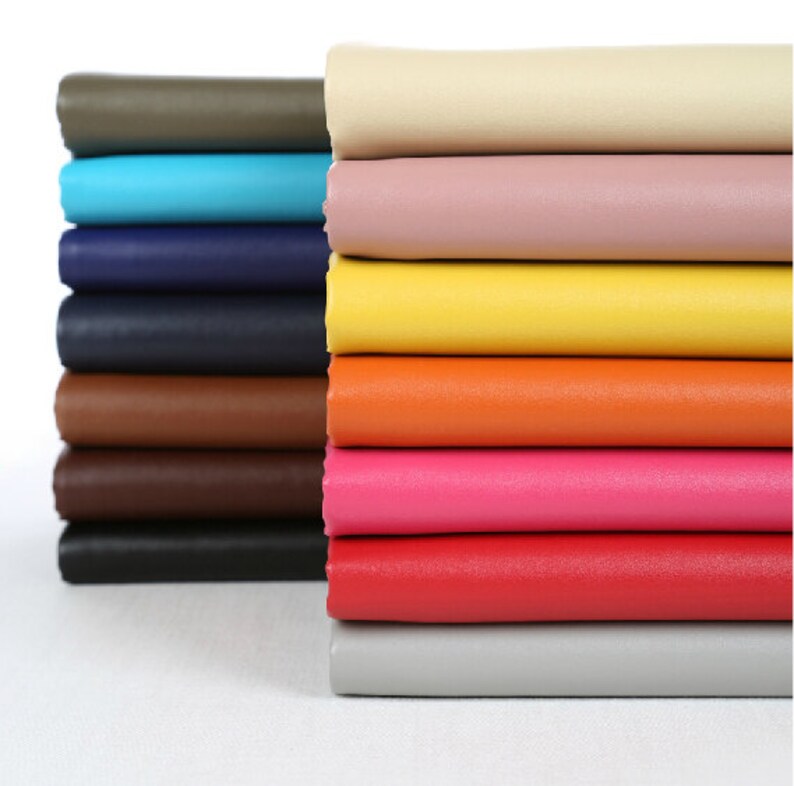 Colorful Faux Leather PU Leather Fabric Soft Matte Imitation Etsy