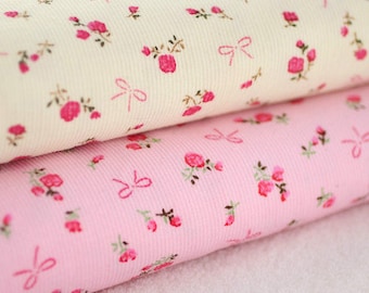 Corduroy rural floral pattern cotton fabric/dress fabric /knitted cotton cloth/shirt,dress, quilts, pillows, table cloth,curtain-1/2 yard