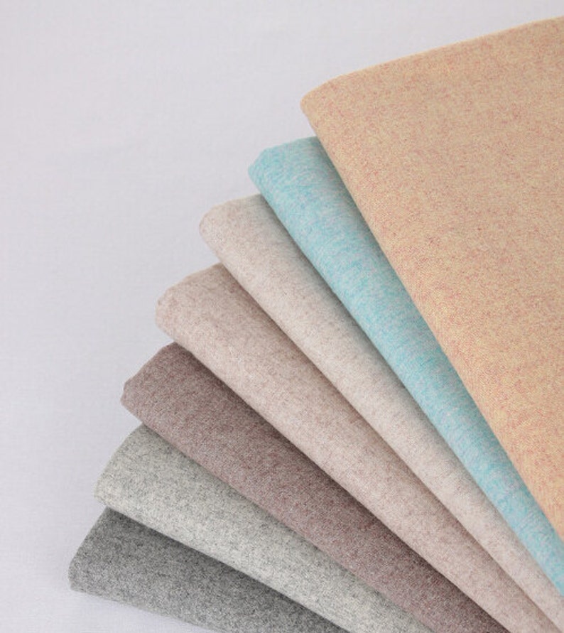 Flannel fabric/Wool Flannel Fabric/ Wool fabric / Winter fabric Bundle Wool Fabric 13 color available grey, pink, purple, blue, brown image 4