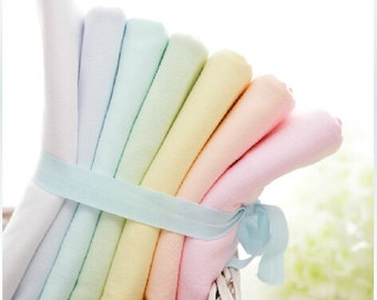 Plain colour Wide Baby cotton fabric  /best quality of cotton knitted cotton cloth/ baby cloth / slobber towel / children cloth--1/2 yard