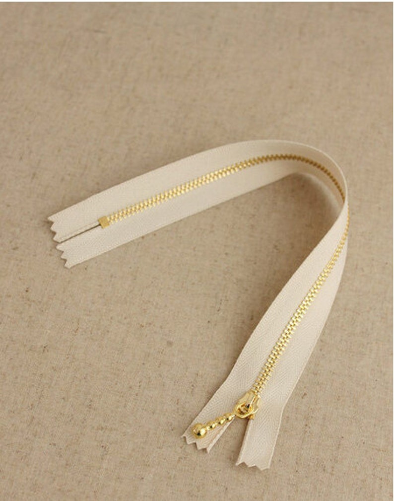 Smooth Zipper Drops Head White Zippers Bag Zippers Metal Etsy