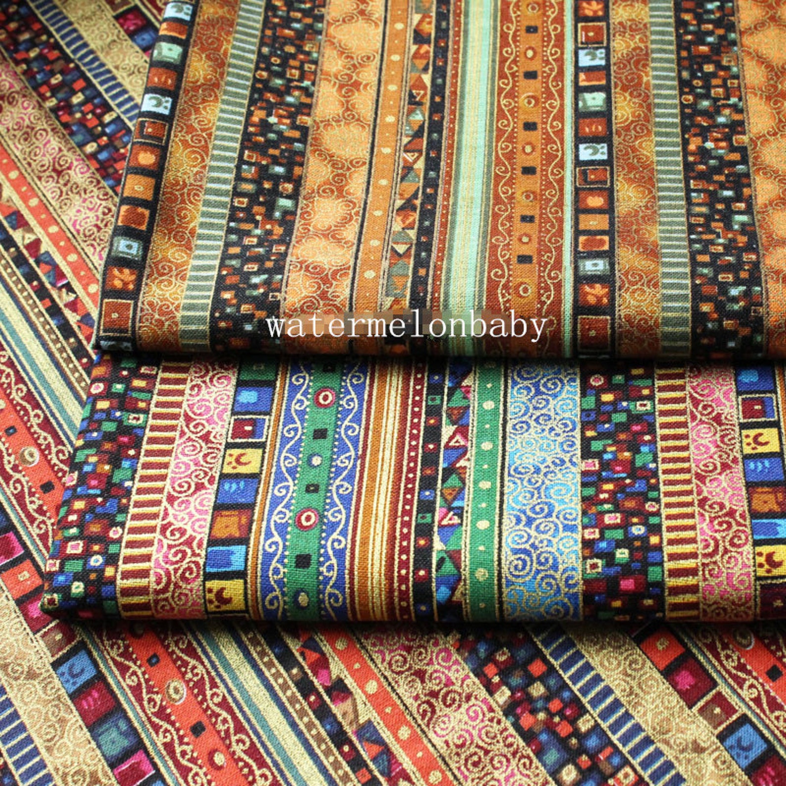 BOHO Bohemian Fabric Upholstery Fabric Home Decor Fabric Cotton Linen