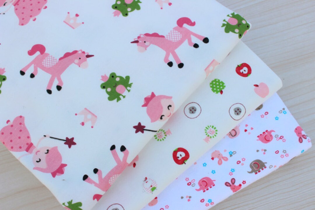 Soft Breathable Cotton Knitted Fabric3 Styles Baby Fabric Etsy