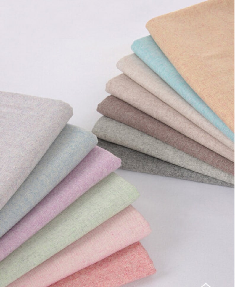 Flannel fabric/Wool Flannel Fabric/ Wool fabric / Winter fabric Bundle Wool Fabric 13 color available grey, pink, purple, blue, brown image 3