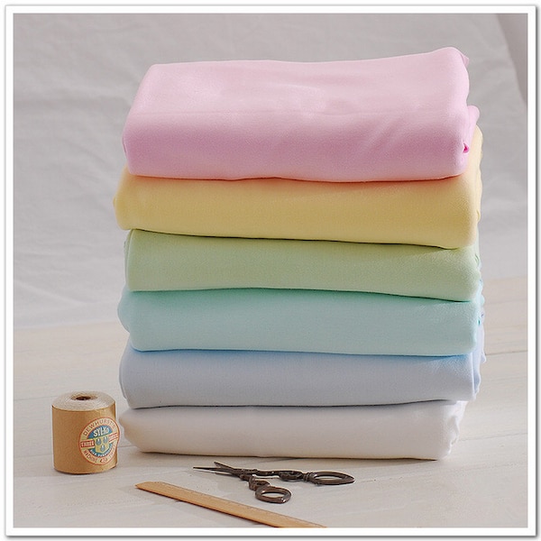 Tissu tricoté en coton, tissu en coton Wide Baby , tissu tricoté doux de bébé / tissu de bébé / serviette de baveux / tissu d’enfants--1/2 yard-couleur nature