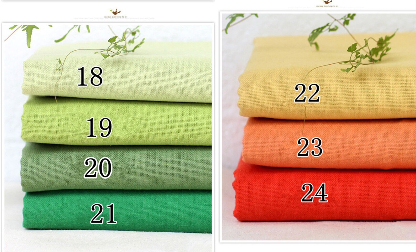24 Pure color Linen Cotton Fabric DIY manual Etsy