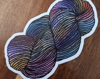 Yarn Sticker | Yarn Lover | Yarn Art | Laptop Sticker | Original Art | Crochet | Knit