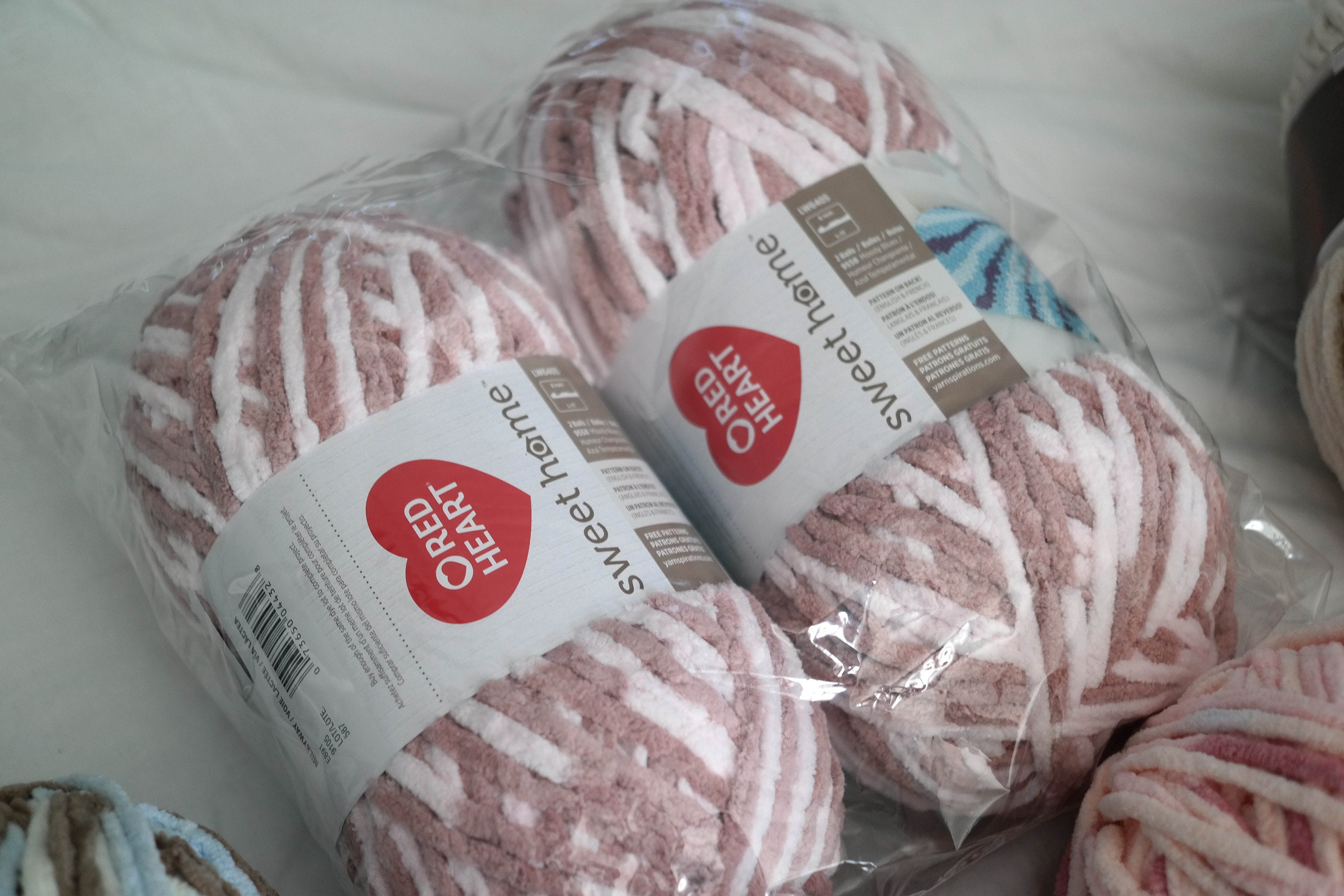 Bernat Blanket Yarn Raspberry Kisses Ivory Tweed Olive Etsy