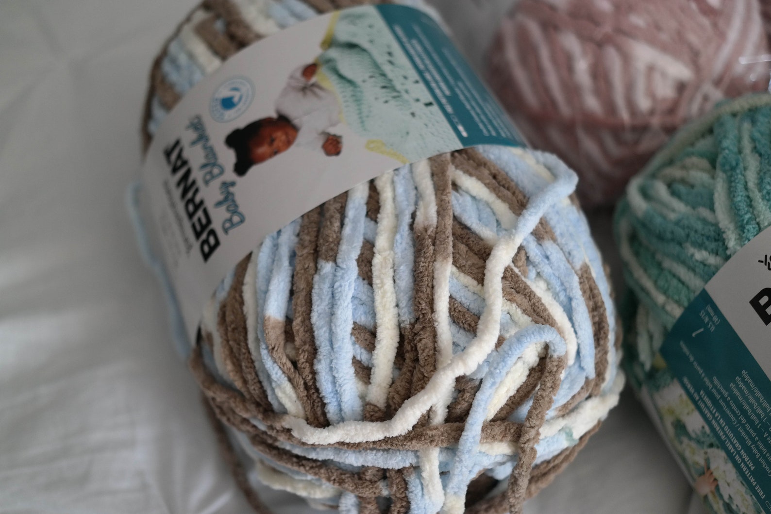 Bernat Blanket Yarn Raspberry Kisses Ivory Tweed Olive Etsy