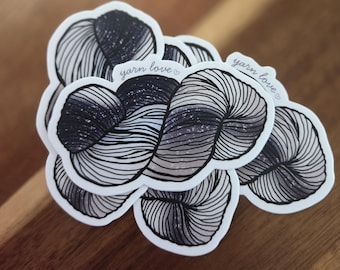 Yarn Sticker | Yarn Lover | Yarn Art | Laptop Sticker | Original Art | Crochet | Knit