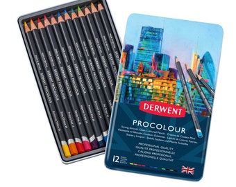 Derwent Procolour Professional Quality Colour Pencils 12 Tin