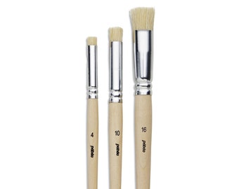 Ensemble de 3 pinceaux pour pochoirs en soies blanches Pebeo Artist & Hobby