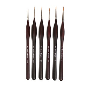 Dreieckiger Griff Feiner Detail- und Modellmalerei Pinsel 6er Set