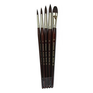 Artmaster Acrylic Paint Brush Wallet Set of 5