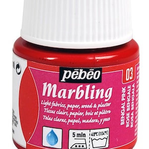 Pebeo Marbling Ink Liquid Colours 45ml & Marbling Bath in 35g or 200g