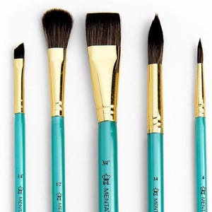 Royal & Langnickel Menta Synthetic Squirrel Watercolour Wash Brush Set 5pc
