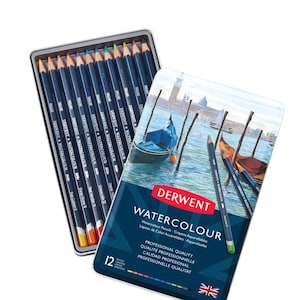 Derwent Watercolour Pencils 12pc Tin Set