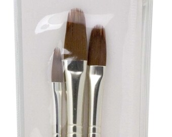 Royal & Langnickel Gold Taklon Filbert Comb Brush Value Pack 3pc
