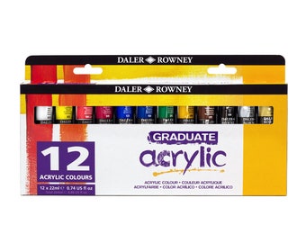 Daler Rowney Graduate Acrylfarben im Set 12 x 22ml