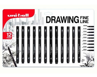 Liquidraw 12 Black Fineliner Pens Set Fine Point Pens 0.4mm Black Pens for  Artists, Architects,technical Drawing,handwriting & Illustrations 