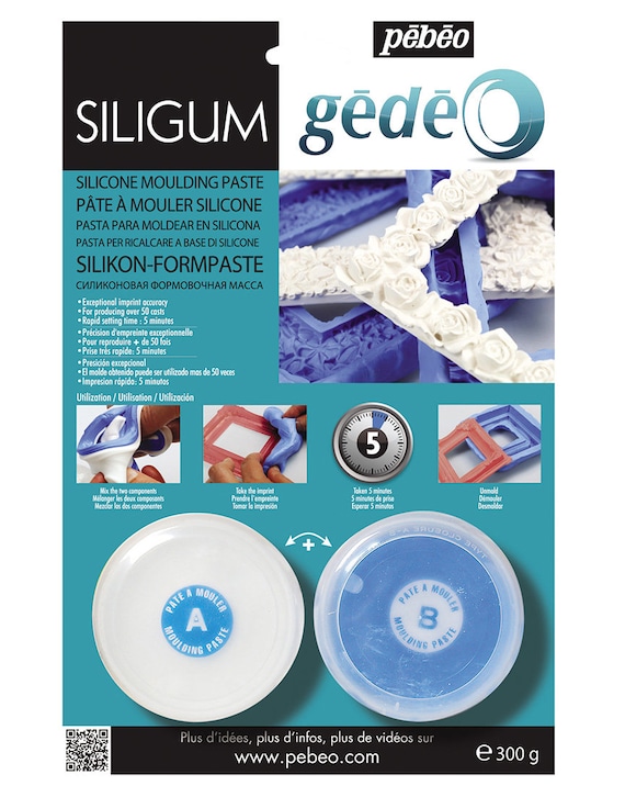 Pebeo Siligum 2 Part Silicone Putty for Making Own Design Moulds