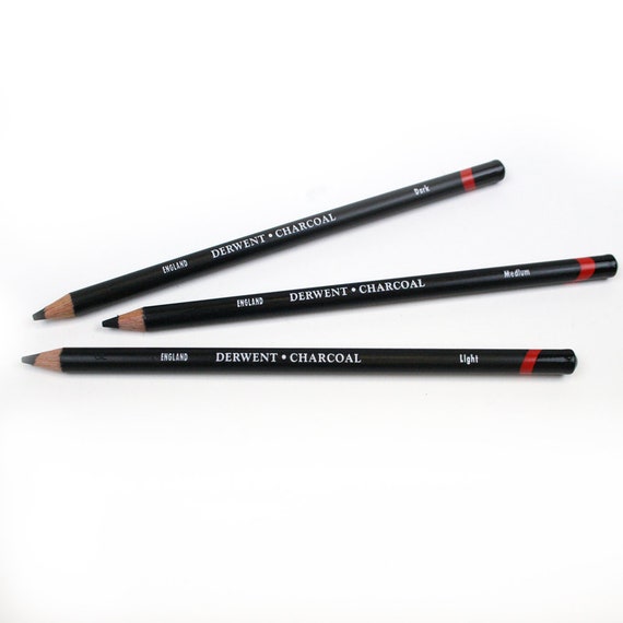 Derwent Professional Charcoal Pencils in Light, Medium or Dark
