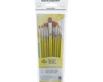 Royal & Langnickel Brown Taklon Assorted Paint Brush Sets
