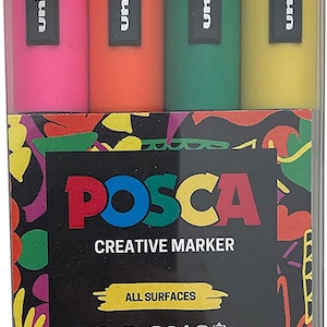 Uni Posca PCF-350 10 colores estándar 1-10mm punta de pincel rotulador  acrílico bolígrafos Paquete de regalo -  México