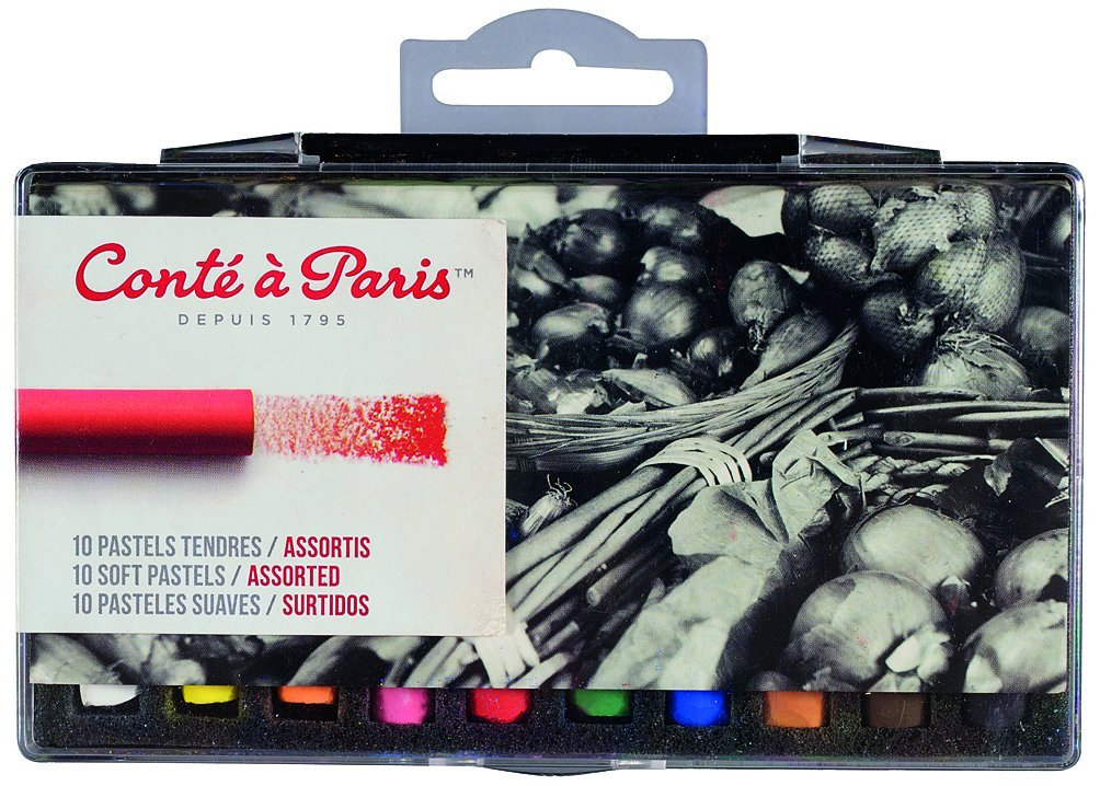Conté Crayons 2-pack White White 2B Black Sanguine Great Sketching Crayons  