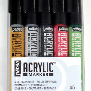 Pebeo acrylverfstift 1,2 mm kostbare kleuren set van 5 inch